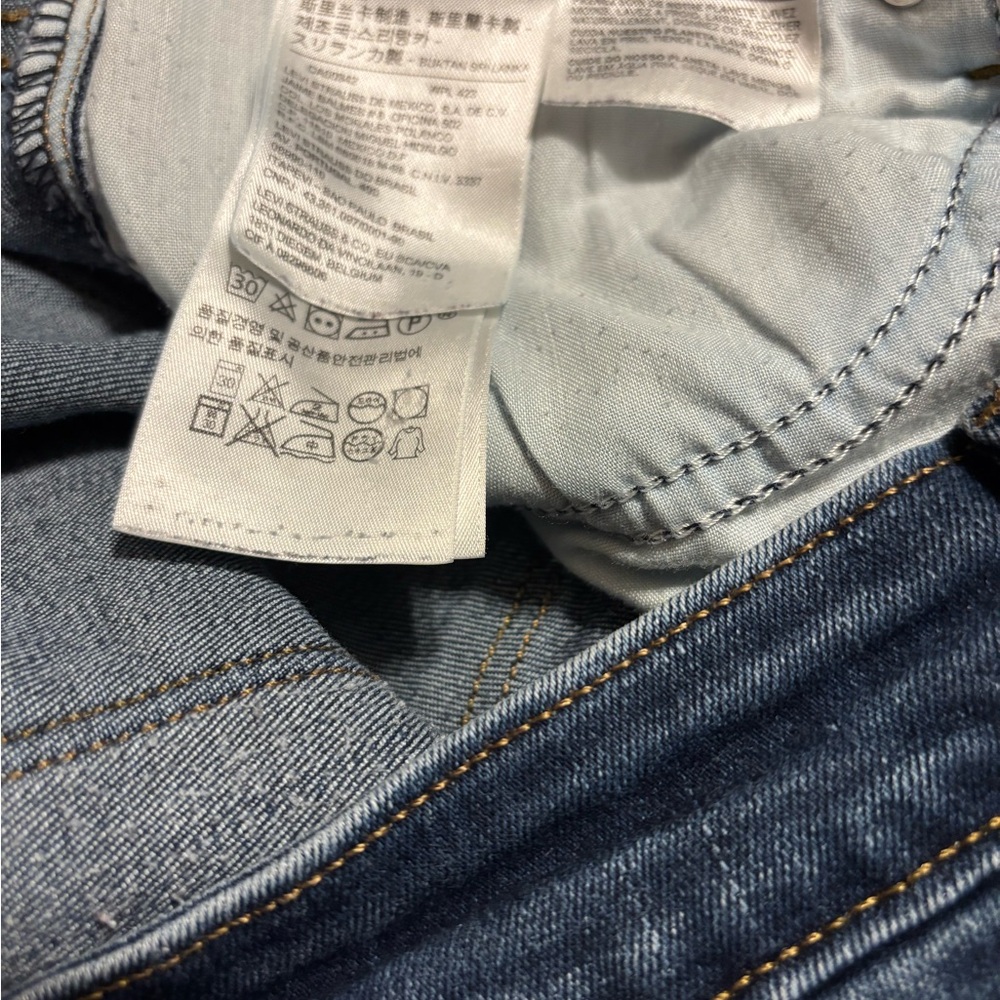 Levi's Midrise Blue Skinny Jeans Cotton/Poly Blend Stretch Women’s Size 12 - Picture 5 of 9